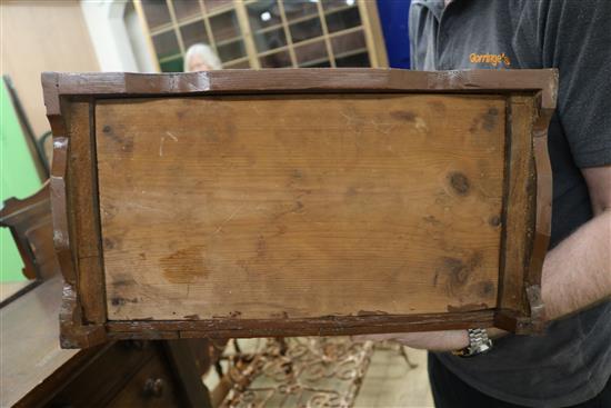 A Victorian miniature mahogany chest of two short and three long drawers, beneath a frieze drawer W.45cm